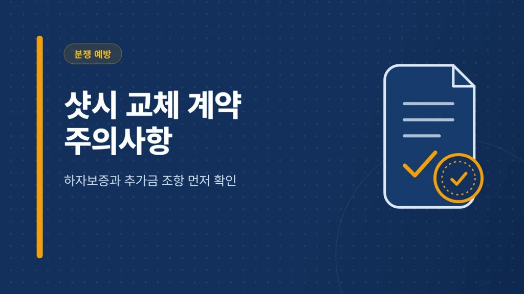 샷시 교체 계약 주의사항과 하자 대응 썸네일